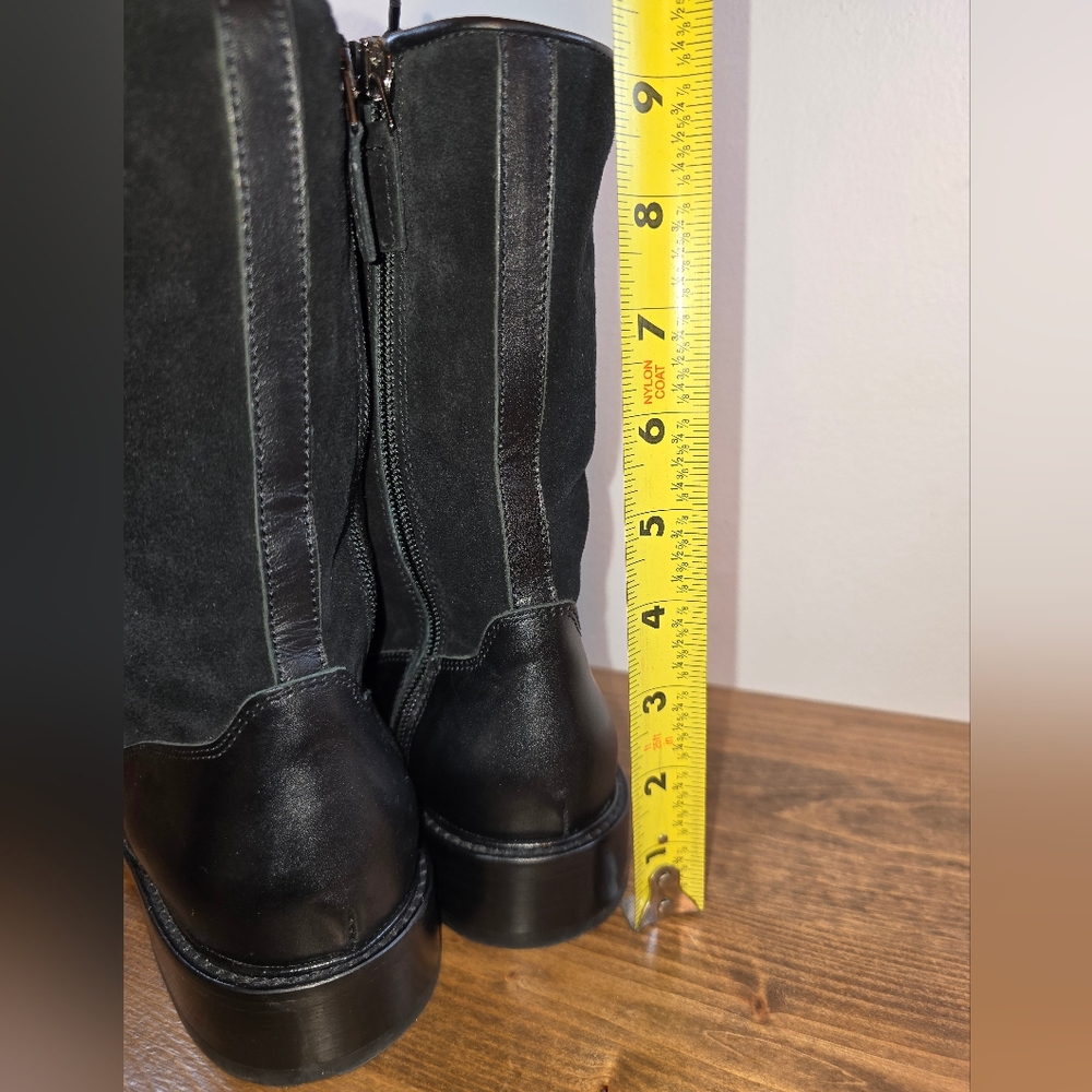 Aquatalia Brigatta Suede/Leather Combat Boot Women's Sz 8.5 - Picture 7 of 10